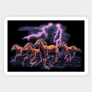 Running Horses 80s Style Truck Stop Tee Magnet